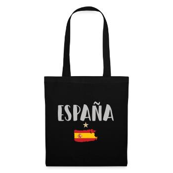 Spanien Fußball Trikot Spanische Flagge - Stoffbeutel - Schwarz - Vorne