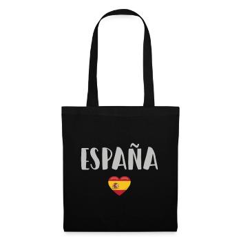 Spanien Fußball Trikot Spanische Flagge - Stoffbeutel - Schwarz - Vorne