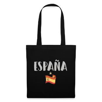 Spanien Fußball Trikot Spanische Flagge - Stoffbeutel - Schwarz - Vorne
