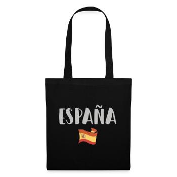 Spanien Fußball Trikot Spanische Flagge - Stoffbeutel - Schwarz - Vorne