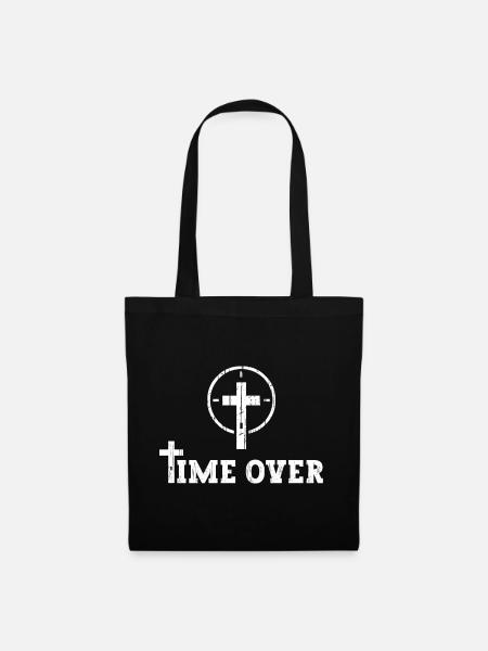 Jesus Christus Kommt Bald - Time Is Over - Stoffbeutel - Schwarz