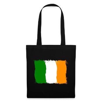 Irlande , Drapeau Drapeau Cadeau - Sac en tissu - noir - Devant
