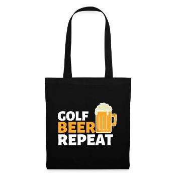 RÉPÉTER LA BIÈRE DE GOLF - Sac en tissu - noir - Devant