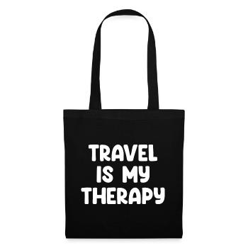 Voyager est ma thérapie - Sac en tissu - noir - Devant