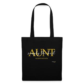 tout simplement la meilleure TANTE - Sac en tissu - noir - Devant