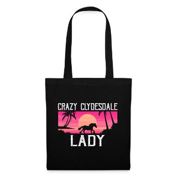 Cydesdale Reiter und Zugpferd Designs - Stoffbeutel - Schwarz - Vorne