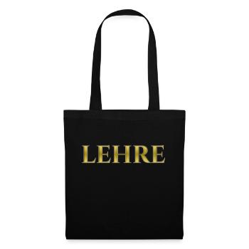 Lehre - Stoffbeutel - Schwarz - Vorne