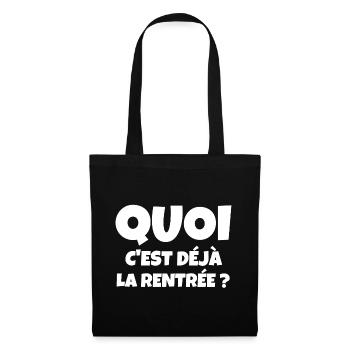 rentrée scolaire, rentrée des classes, école - Sac en tissu - noir - Devant