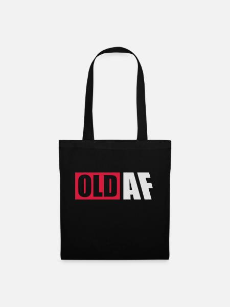 old AF Text Logo - Stoffbeutel - Schwarz