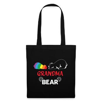 LBGT Flag Gay Pride Humain Grand-mère Ours - Sac en tissu - noir - Devant