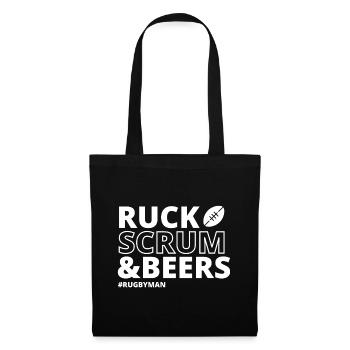 rugby, rugby sport, rugby humour - Sac en tissu - noir - Devant