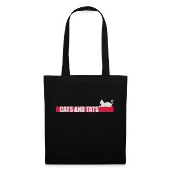 Citation de chats et de tats - Sac en tissu - noir - Devant