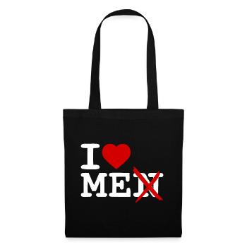 I love me - Sac en tissu - noir - Devant