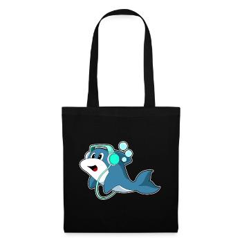 Musique casque Delfin - Sac en tissu - noir - Devant