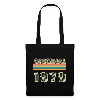 Original 1979 Jahrgang Vintage Retro - Sac en tissu - noir - Devant