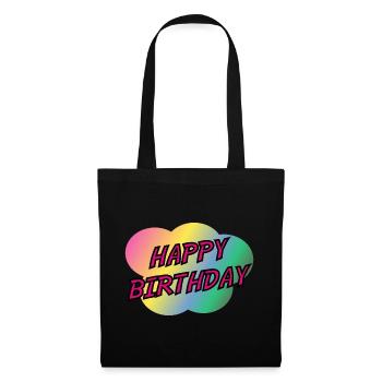 HAPPY BIRTHDAY. HAPPY BIRTHDAY. ANNIVERSARY. - Tote Bag - black - Front