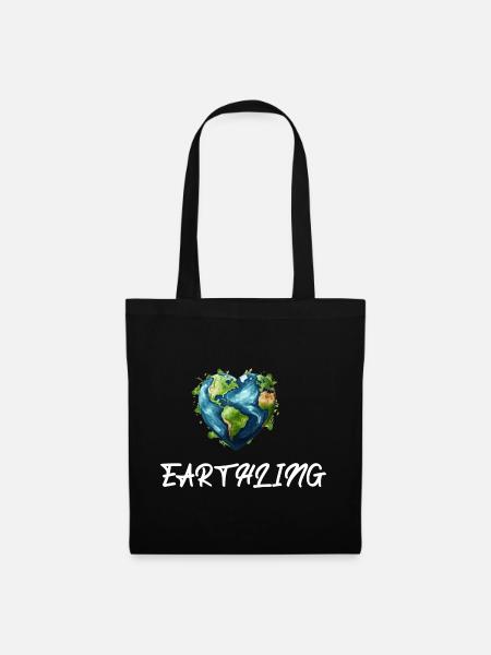Earthling Weltbürger - Stoffbeutel - Schwarz