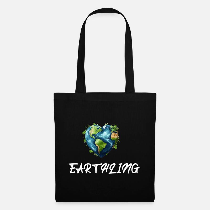 Earthling Weltbürger - Stoffbeutel - Schwarz