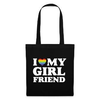 J’aime ma copine - LGBTQ - Sac en tissu - noir - Devant