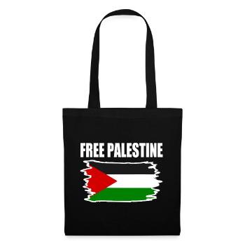 Free palestine - Sac en tissu - noir - Devant