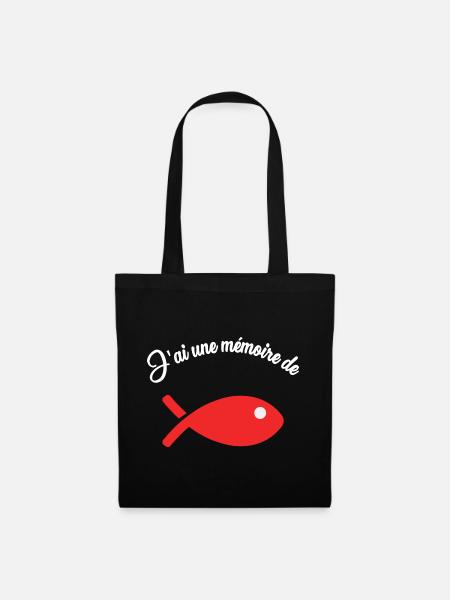 FISCH. HUMOR - Stoffbeutel - Schwarz