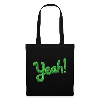 Yeah ✅ Bin motiviert! Yes-Funktion Design - Stoffbeutel - Schwarz - Vorne