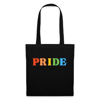 Pride Rainbow Typography - Tote Bag - black - Front