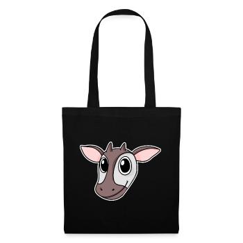 Okapi Forest Giraffe Head Motif Animal - Tote Bag - black - Front