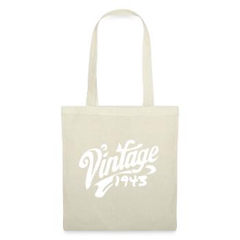 Vintage 1943 Jahrgang 1943 Geburtstag 1943 Retro - Stoffbeutel - Natur - Vorne