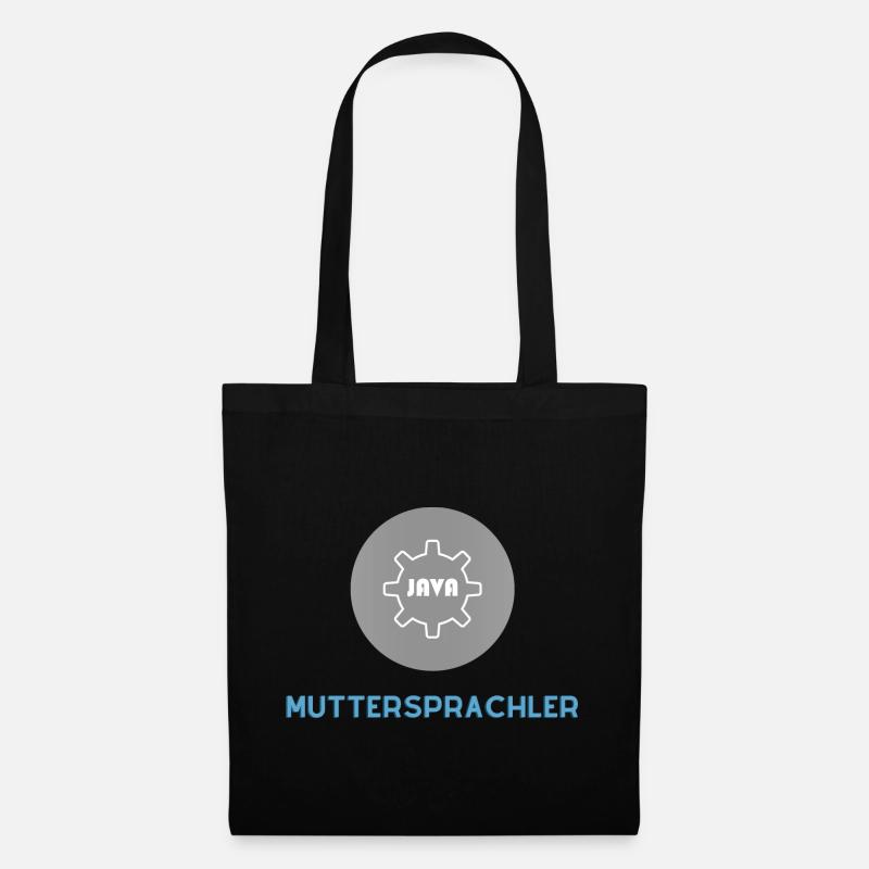 Muttersprachler: JavaScript Edition - Stoffbeutel - Schwarz