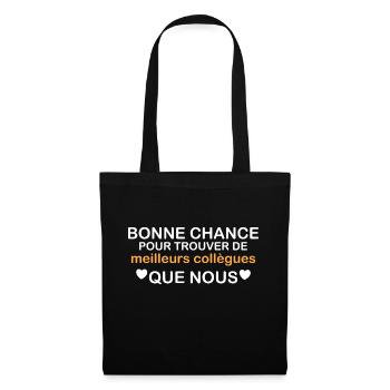 Cadeau depart collegue de travail humour Homme - Sac en tissu - noir - Devant
