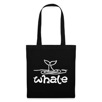 Le signe de la baleine - Sac en tissu - noir - Devant