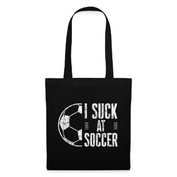 I Suck At Soccer 3 - Stoffbeutel - Schwarz - Vorne
