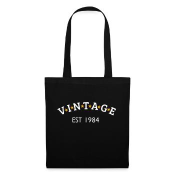 Vintage est 1984 - Sac en tissu - noir - Devant