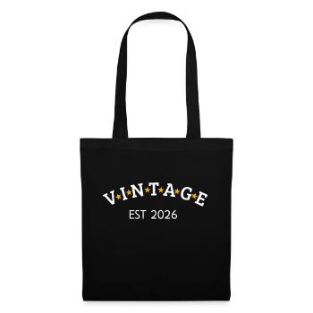 Vintage est 2026 - Sac en tissu - noir - Devant