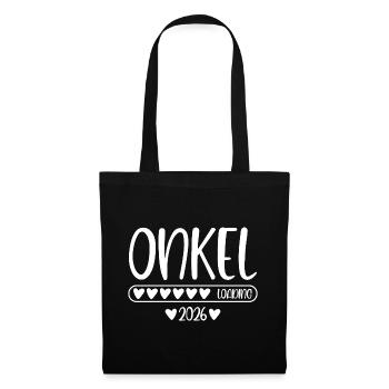Onkel 2026 loading - Stoffbeutel - Schwarz - Vorne