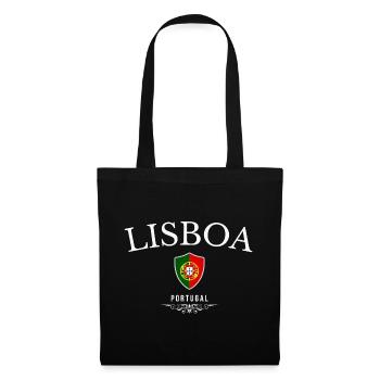 Ich liebe Lissabon, Lissabon Portugal - Stoffbeutel - Schwarz - Vorne