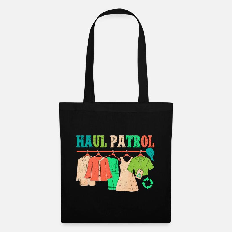 Thrift Shopper Haul Patrol Thrift Store - Stoffbeutel - Schwarz