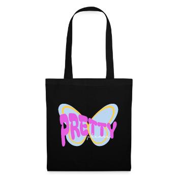 Design imprimé sarcastique « Pretty please » - Sac en tissu - noir - Devant