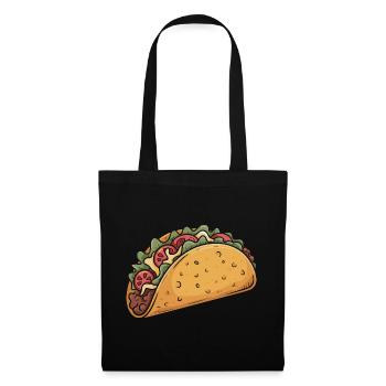 Cartoon Taco Fiesta - Stoffbeutel - Schwarz - Vorne