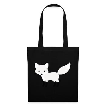 Cute Snow Polar Fox Minimalist Style - Tote Bag - black - Front