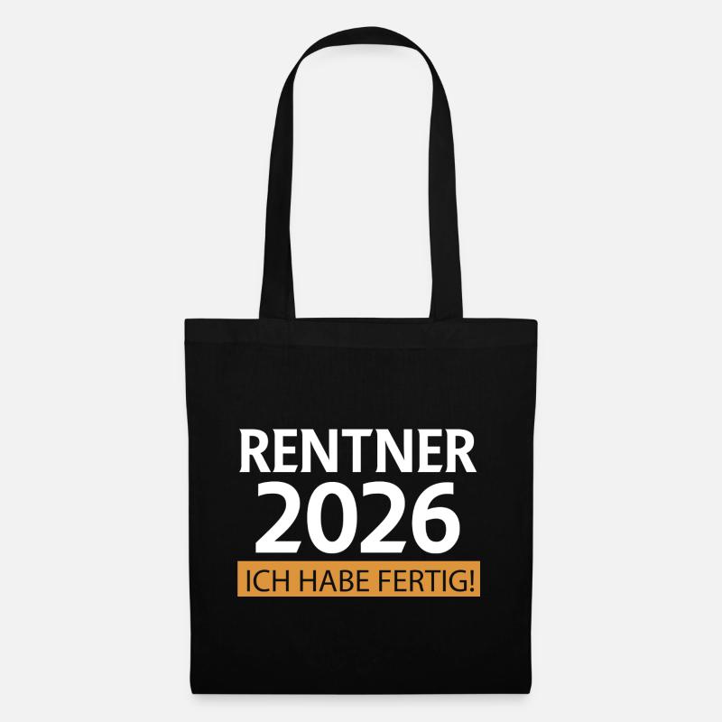 Rentner 2026 - Stoffbeutel - Schwarz