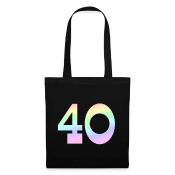 40 couleurs pastel - Sac en tissu - noir - Devant