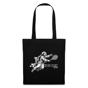 Tennis Jesus - He Is Backhand - Funny Tennis Meme - Tote Bag - black - Front