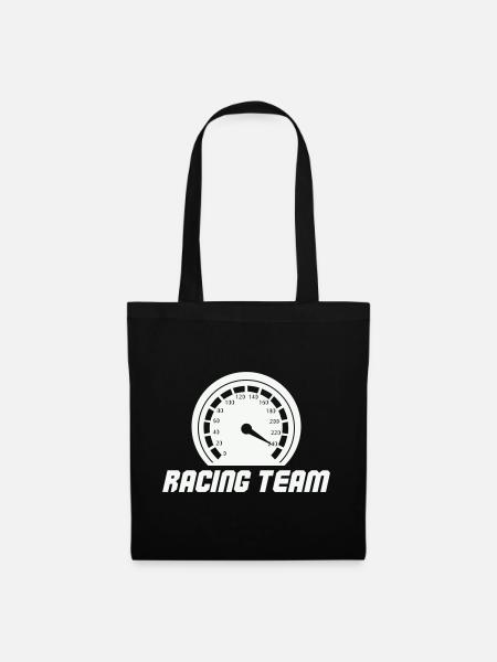 Rennteam Tachometer Emblem - Stoffbeutel - Schwarz