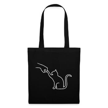 Chat Papa Chat Amateur de Chat Équipe Chat Fist - Sac en tissu - noir - Devant