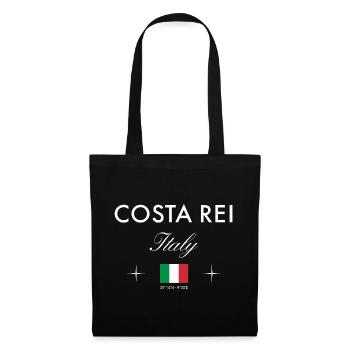 Costa Rei Sardinien Koordinaten Reise Souvenir - Stoffbeutel - Schwarz - Vorne
