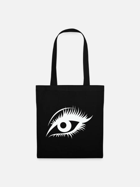Auge - Stoffbeutel - Schwarz