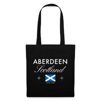 Aberdeen Schottland Koordinaten Reise Souvenir - Stoffbeutel - Schwarz - Vorne