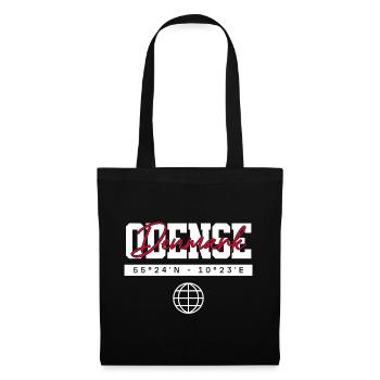 Odense Dänemark Koordinaten Reise Souvenir - Stoffbeutel - Schwarz - Vorne